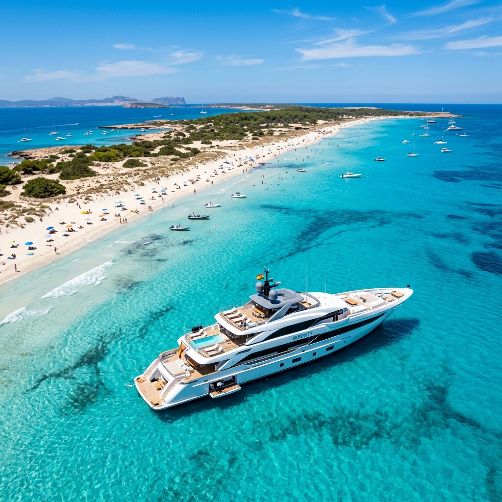 Formentera Illetes Beach Anchor - Private Day Boat Charter