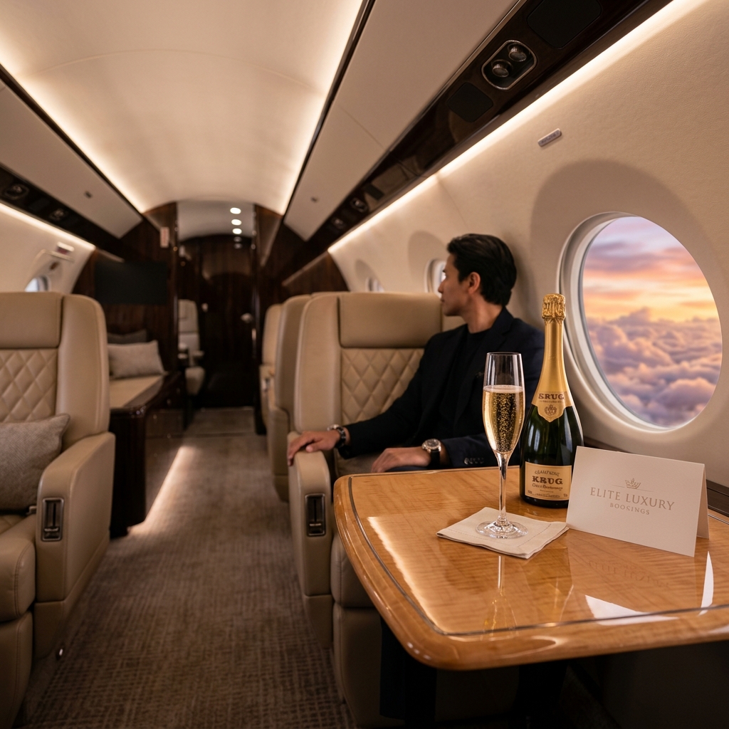 Luxury Private Jet Experience Interior